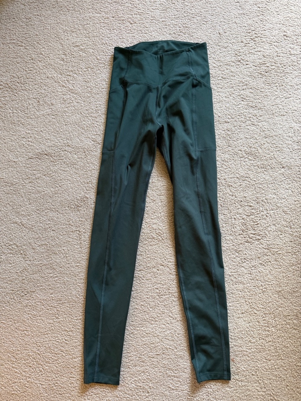 girlfriend collective Olive Green Active Leggings with pockets